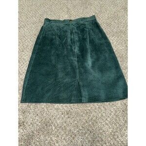 S&U Leather Fashions Green Leather Mini Skirt Womens Size 5–6 USA